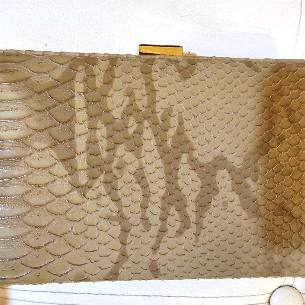 NWT Snake skin clutch